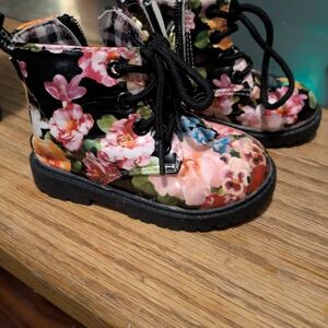 Vibrant Floral Kids Boots